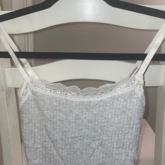 Grey Lace Trimmed Bodysuit - Picture 2 of 4